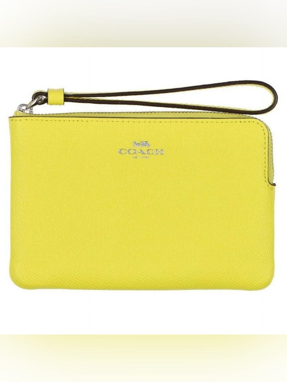 Coach Sunny Yellow Leather Wristlet